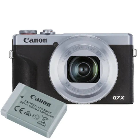 Canon PowerShot G7 X Mark III Silver Battery Kit